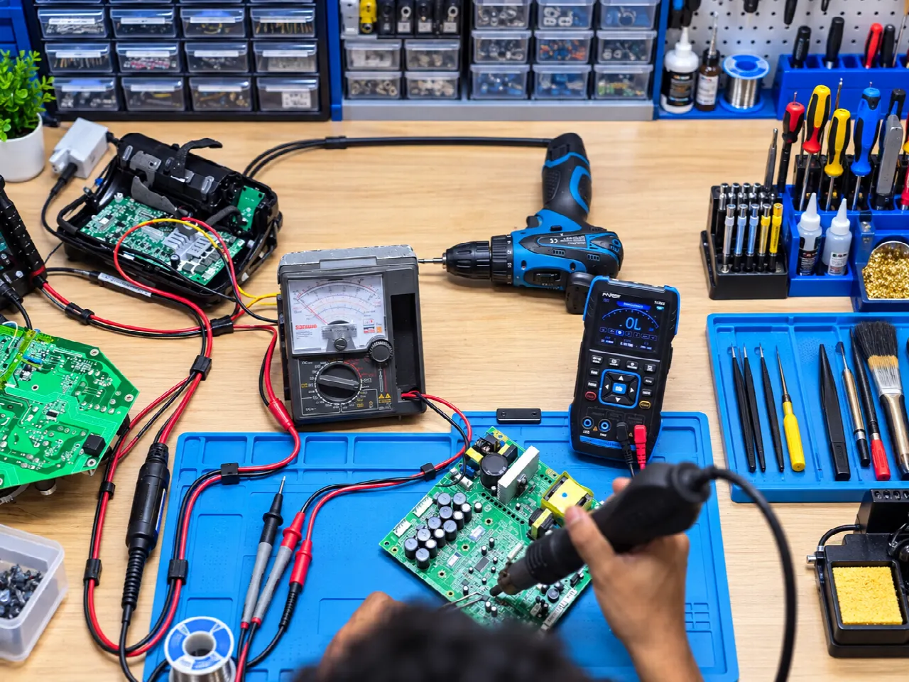 Precision micro-soldering and circuit board diagnostics